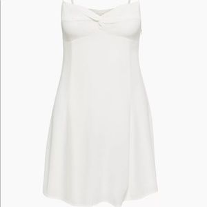 White aritzia dress city lights with twist in front